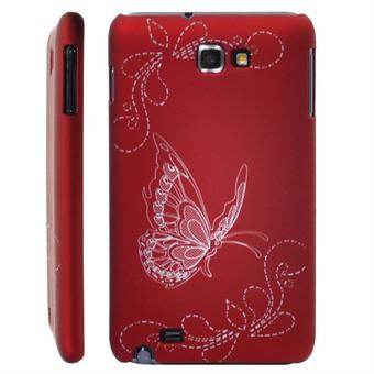 Galaxy Note Butterfly -suojus (punainen)