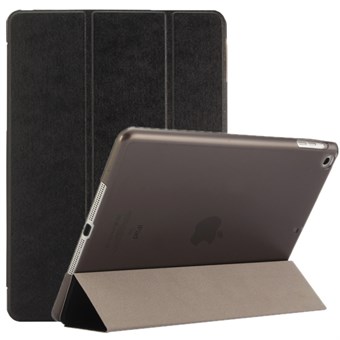 Silky Trifold Case keinonahkaa iPad Airille ja iPad 9,7" - musta
