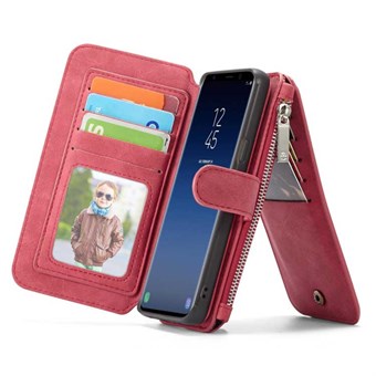 CaseMe Flip -lompakko Samsung Galaxy S9 Plus -puhelimelle - punainen
