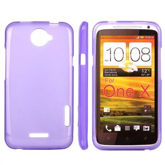 Yksinkertainen silikoni HTC ONE X (violetti)
