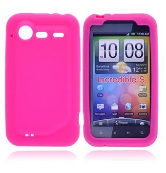 HTC Incredible S -silikonisuoja (vaaleanpunainen)