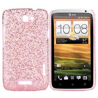 Kiiltävä HTC ONE X -kuori (vaaleanpunainen)