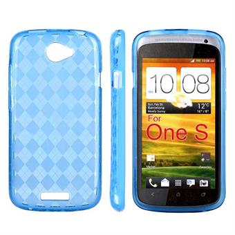 Ruudullinen kansi HTC ONE S (sininen)
