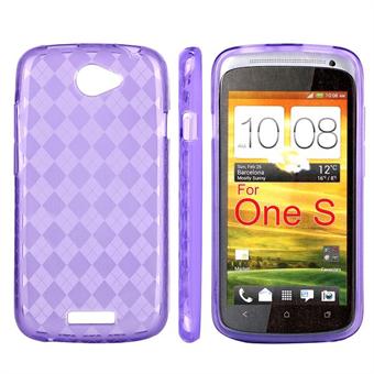 Ruudullinen kansi HTC ONE S (violetti)