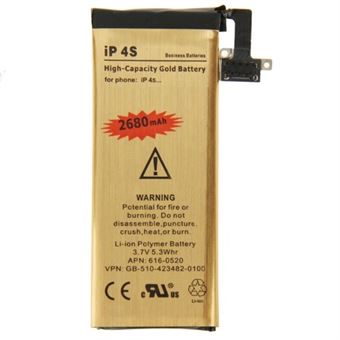 Ladattava iPhone 4S 3,7 V / 2680mAh litiumioniakku