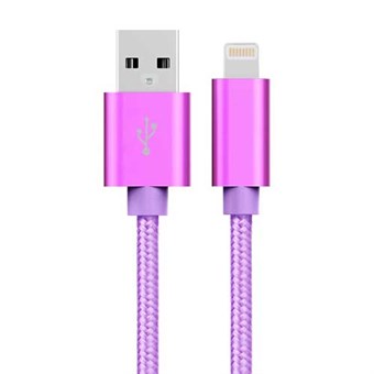 Halpa Nylon Lightning Cable Purple - 1 Meter