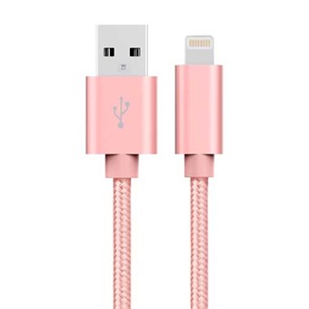 Halpa Nylon Lightning Cable Rose Gold - 1 Meter