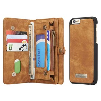 CaseMe Flap -lompakko iPhone 6 / 6S -puhelimelle - ruskea