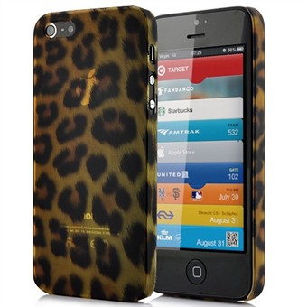 iPhone 5 / iPhone 5S / iPhone SE 2013 - Leopard (vihreä/oranssi)