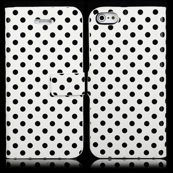 Dog Pattern -kotelo iPhone 5:lle / iPhone 5S:lle / iPhone SE 2013:lle (valkoinen)