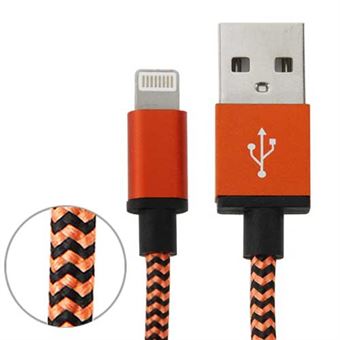 Nailonkangassarja Lightning Cable 1m - Oranssi