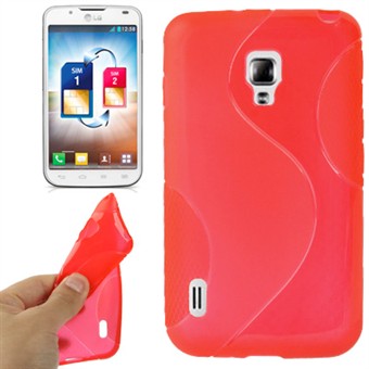 S-Line silikonikuori LG Optimus L7 2 Dual (punainen)