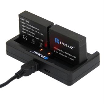 Puluz® Dual Dock -laturi HERO 3/3+/4:lle