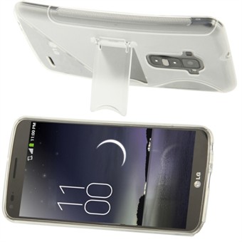 Silikoni/muovi Stand suojus LG G-Flex (läpinäkyvä)