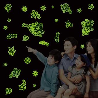 Valoisia tähtiä ja perhosia huoneeseen