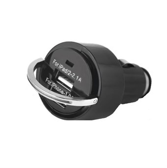 2.1A + 1.0A Dual USB tupakansytyttimen pistoke