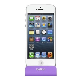Belkin iPhone Dock Station USB-kaapelilla - violetti