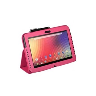 Google Nexus 10 -tabletin nahkakotelo (vaaleanpunainen)