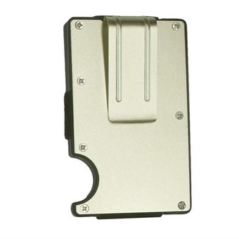 Metallinen RFID-suojattu korttikotelo 6 kortille - kulta