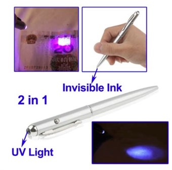 Magic Pen musteella + UV-valo