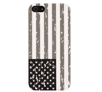 Oldstar America kansi iPhone 5 / iPhone 5S / iPhone SE 2013 (musta/valkoinen)