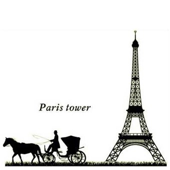 Seinätarrat - Eiffel-torni ja hevoskärry