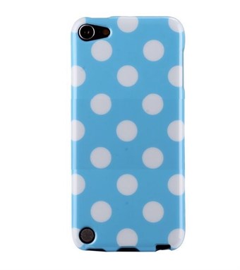 IPod Touch 5/6 Cover Dots (vauvansininen, valkoinen)