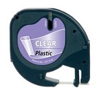 Dymo LetraTag Label Musta teksti kirkkaalla teipillä (12267) 12mm × 4M (S0721530)