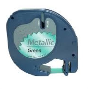 Dymo LetraTag Label Musta teksti vihreällä teipillä (91209) 12mm × 4M (RAJOITETTU VERSIO)