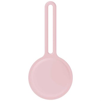 AirTag avaimenperäpidike - silikoni - vaaleanpunainen