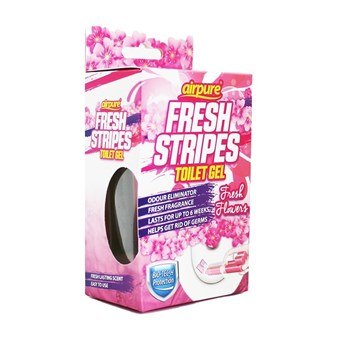 AirPure Fresh Stripes WC-geeli - WC-puhdistusaine - Vaihtoehto wc-lohkoille - Fresh Havens - Tuoreiden kukkien tuoksu