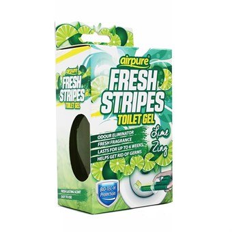 AirPure Fresh Stripes WC-geeli - WC-puhdistusaine - Vaihtoehto wc-lohkoille - Lime Zing - Limen tuoksu