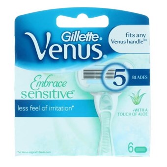 Gillette Venus Embrace Sensitive Blades - 6 kpl.
