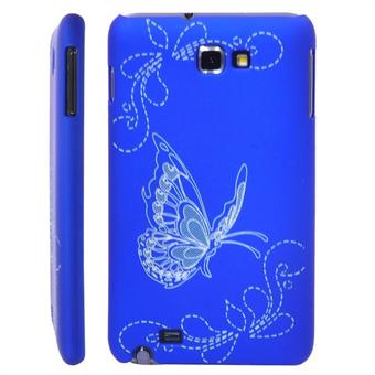 Galaxy Note Butterfly -suojus (sininen)