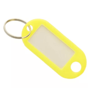 Muovinen avaimenperä - 10 kpl (keltainen)