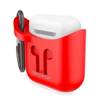 Tyylikäs AirPod-silikonikotelo - punainen