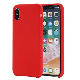 Sileä silikonikuori iPhone XS Max -puhelimelle - punainen