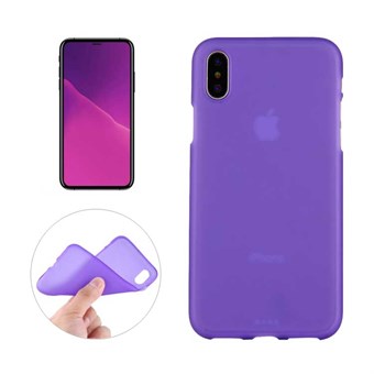 Matta suojakuori pehmeästä TPU: sta - iPhone XS Max - violetti