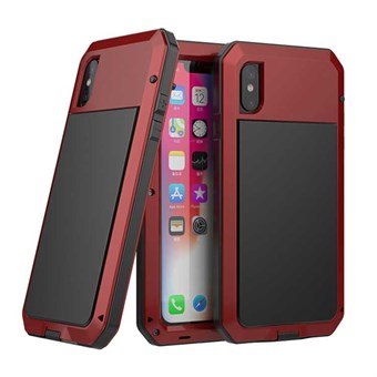 Vedenpitävä kaksipuolinen Craftsman-kuori iPhone XS Max - punainen