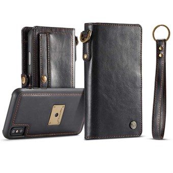 CaseMe nahkainen lompakkokotelo iPhone XS Maxille - musta
