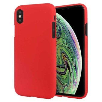 Pehmeä silikonikuori iPhone XS Max -puhelimeen - punainen