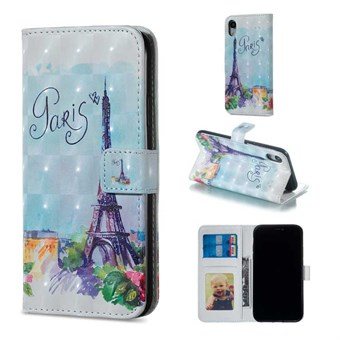 Lovely Lyhyt Lompakkokotelo iPhone XR - Pariisi