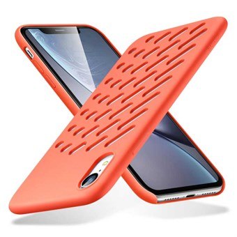 ESR Yippee Crocs -sarjan silikonikuori iPhone XR: lle - oranssi