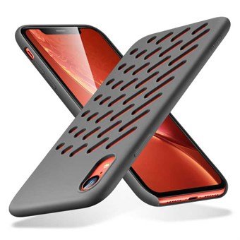 ESR Yippee Crocs -sarjan silikonikuori iPhone XR: lle - musta