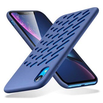 ESR Yippee Crocs -sarjan silikonikuori iPhone XR:lle - sininen