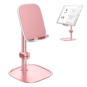 Baseus Universal älypuhelimen ja tabletin teline - vaaleanpunainen
