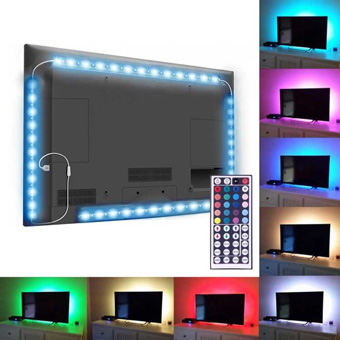 TV: n taustavalo - LED kaukosäätimellä 4 x 50 cm