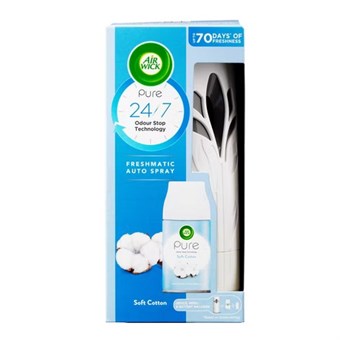 Air Wick Freshmatic Starter Kit - pehmeää puuvillaa