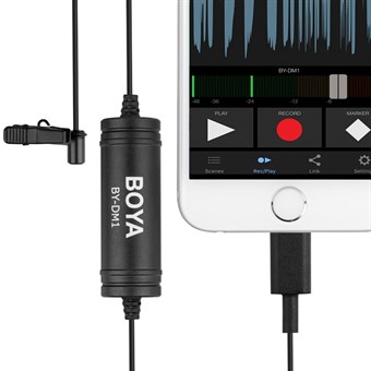  Boya mikrofoni BY-DM1 Lavalier Lightning 6m 