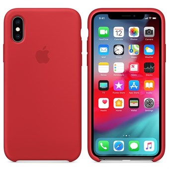 IPhone XS Max silikonikuori - punainen